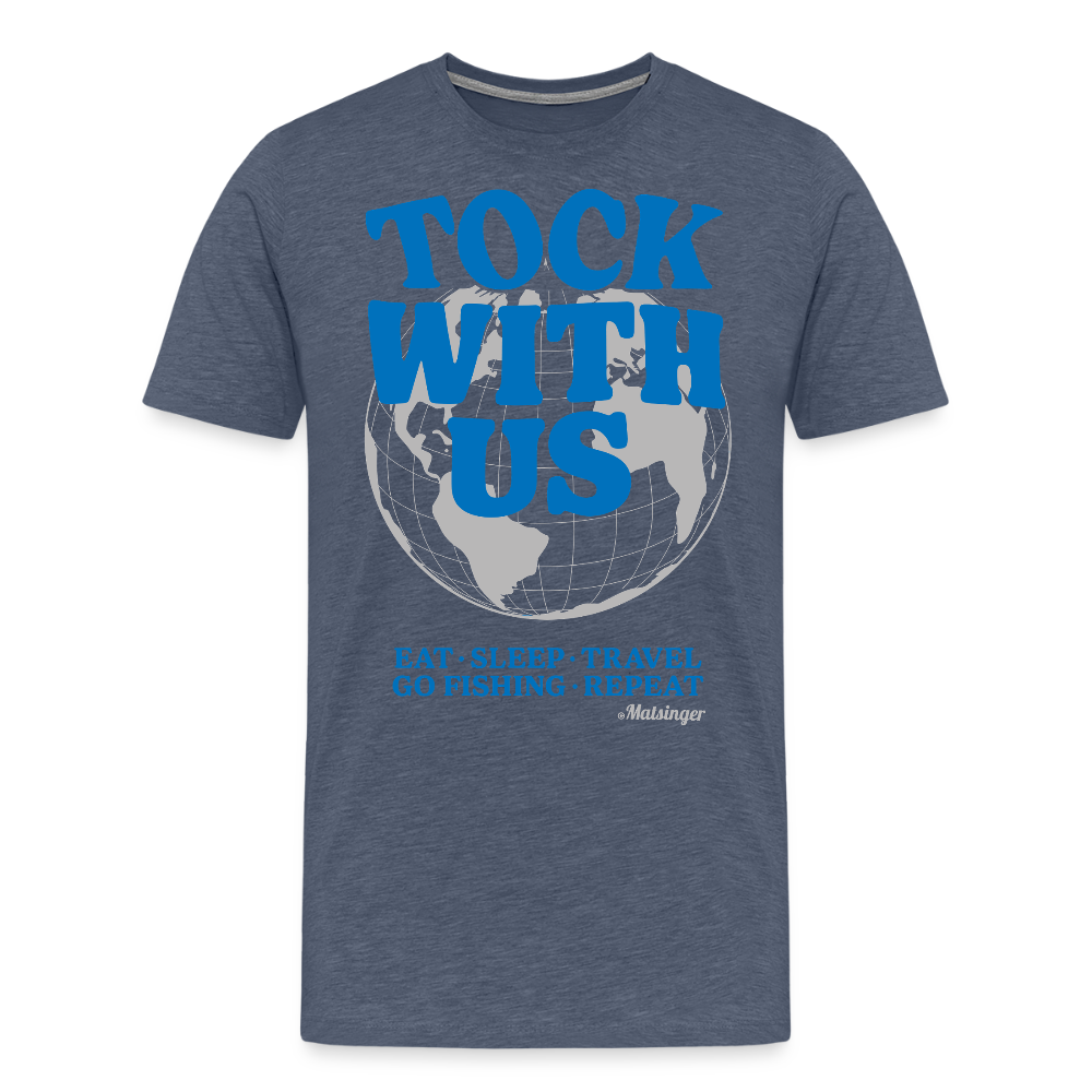 Tock with us! - Blau meliert