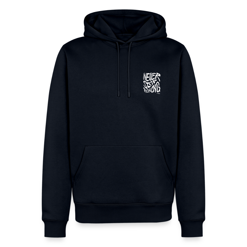 Never Stop Fishing Hoodie - Navy