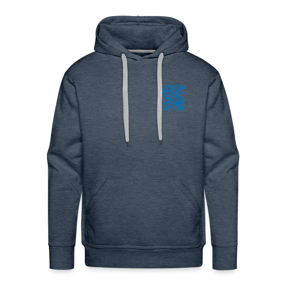 Never Stop Fishing Hoodie - Jeansblau