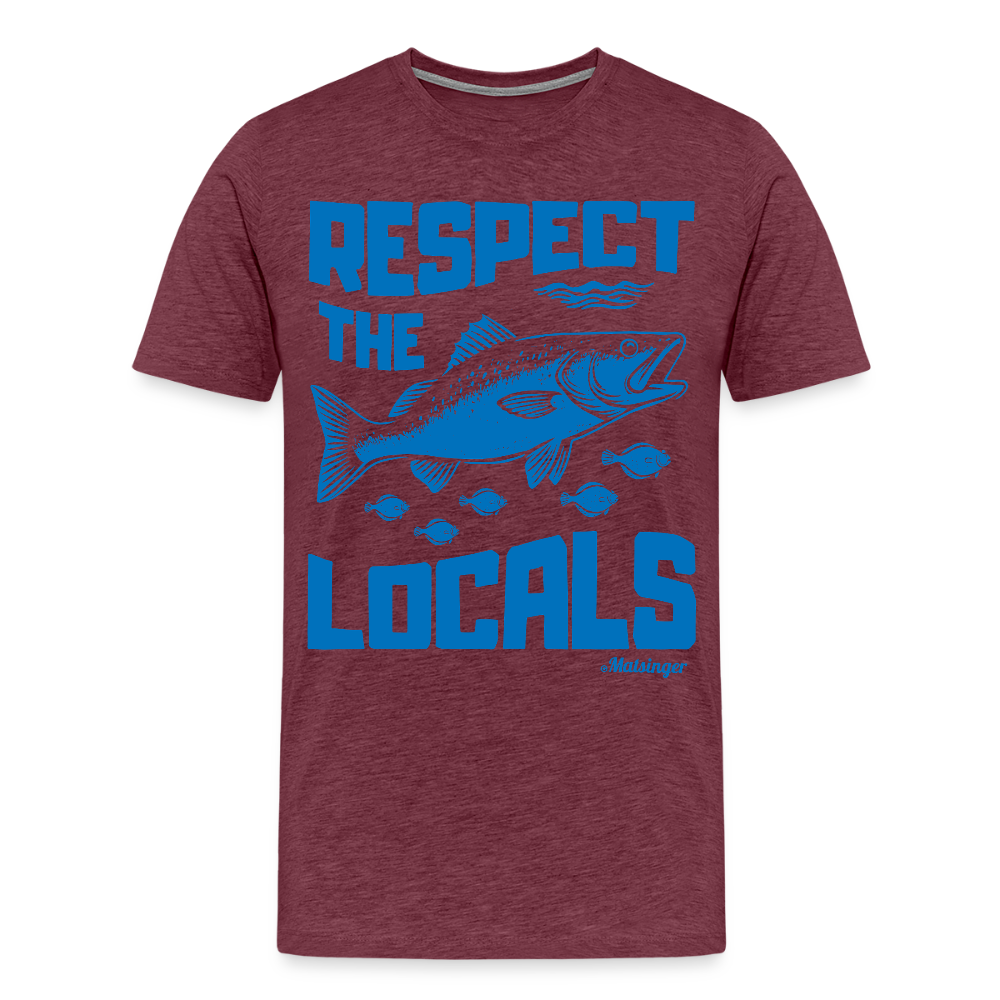 Respect The Locals T-Shirt - Bordeauxrot meliert