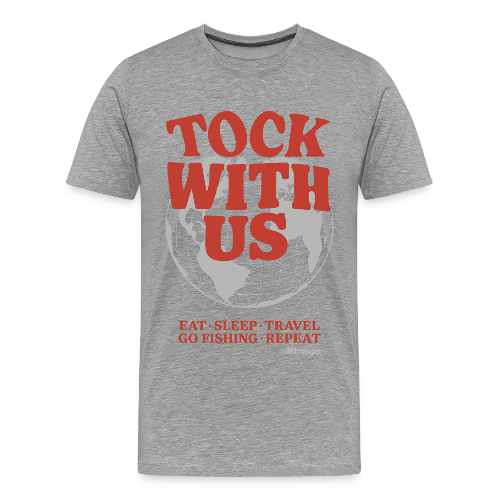 Tock with us! - Grau meliert